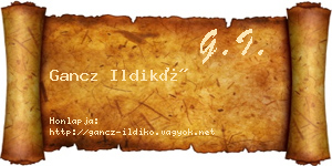 Gancz Ildikó névjegykártya
